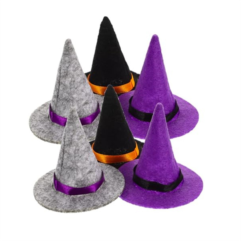Halloween felt mini witch hat party props wine bottle decoration hat pointed witch hat ghost festival funny hat