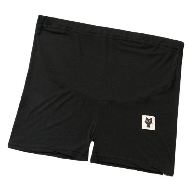 in stock Pregnant Women's Stretch Three-part Pants Summer Thin High Waist Slim-fit Bat-supporting Pants Kitten Pregnant Women's Slimming Base Shorts