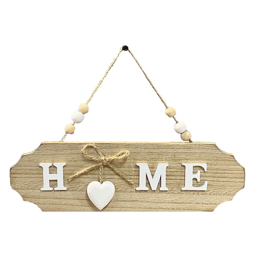 Cross-border new wooden doorplate welcome listing door welcome home decoration plate bow creative listing