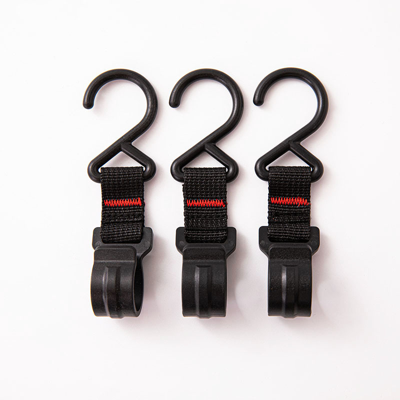 Outdoor camping rack hook plastic steel buckle ribbon hanging buckle cross bar hook load-bearing hook coat hook S hook