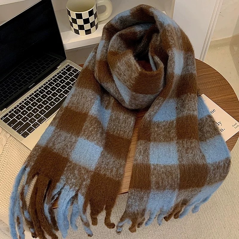 Picture of Cross-border solid color new imitation cashmere scarf women's autumn and winter thickened warm shawl solid color student scarf men's wholesale