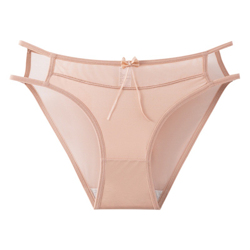 Underwear Women's Pure Cotton Crotch Low Waist French Style Lace Sexy Hollow Thin Belt Hollow Hot Briefs Underwear Women's Underwear