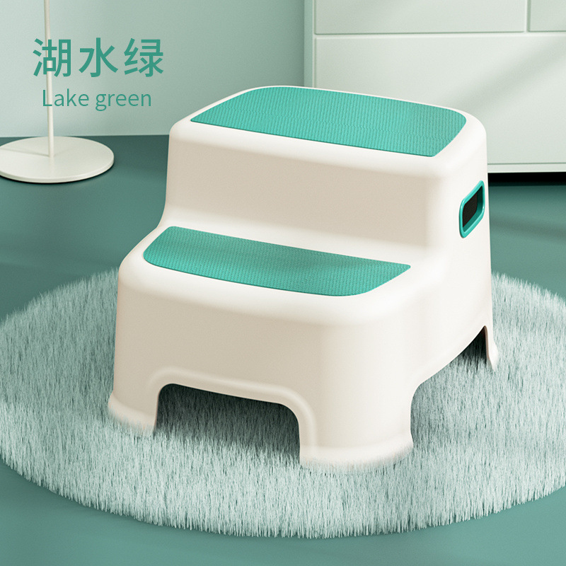 Picture of Ladder stool, home two-step ladder step, foot pedal, high and low stool, ladder chair, dual-purpose kitchen climbing stool, car wash stool, two-step stool
