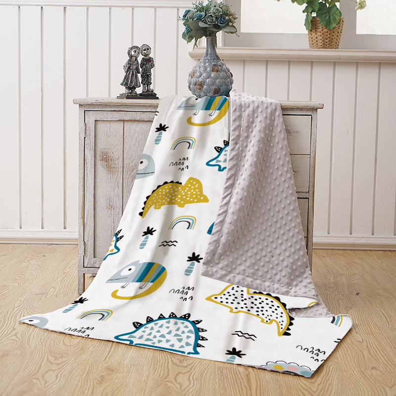 Picture of Baby Blanket Autumn and Winter Baby Blanket Coral Fleece Air-conditioning Blanket Bean Blanket Swaddling Children's Blanket Blanket