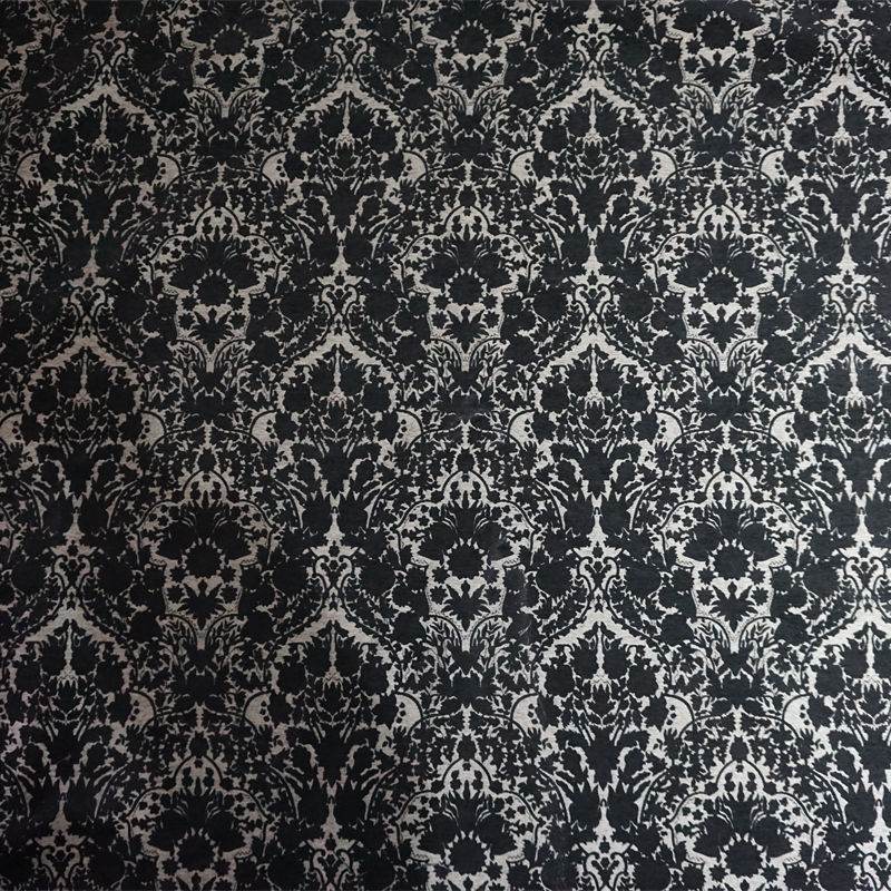 New Black Chenille Thick Polyester Floral Regular Jacquard Fabric Women's Dress Dress Bag Clothing