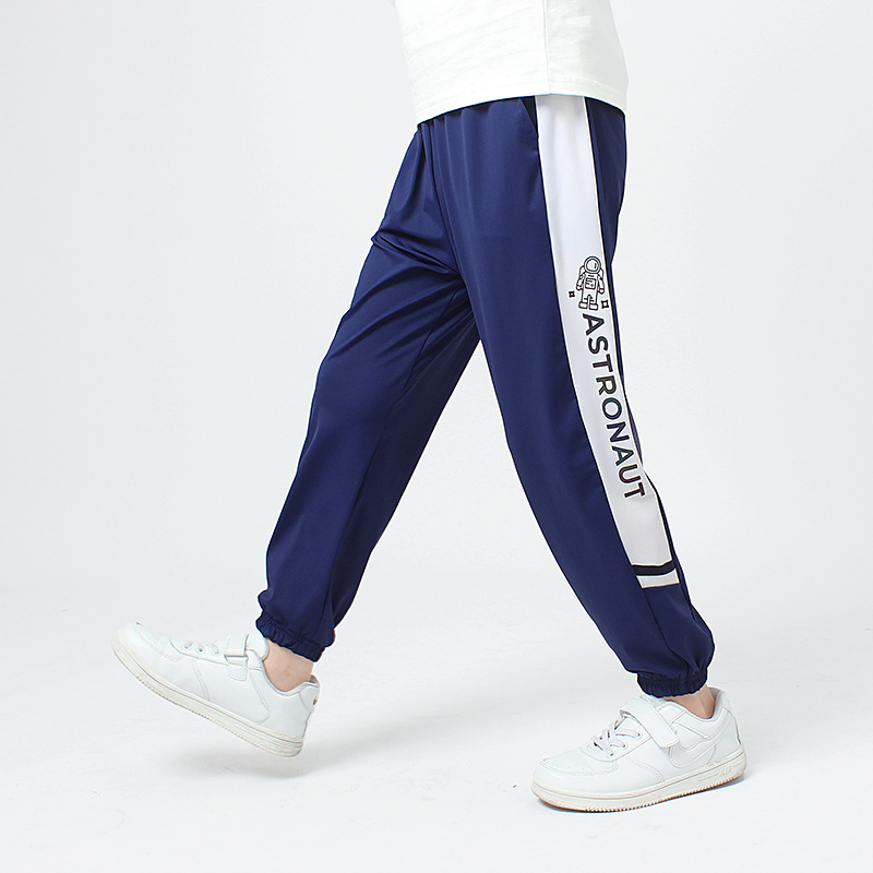 Picture of Summer Children's Pants Korean Boys' Ultra-thin Sports Pants Large Children's Casual Ice Silk Quick-drying Pants Children's Anti-mosquito Pants