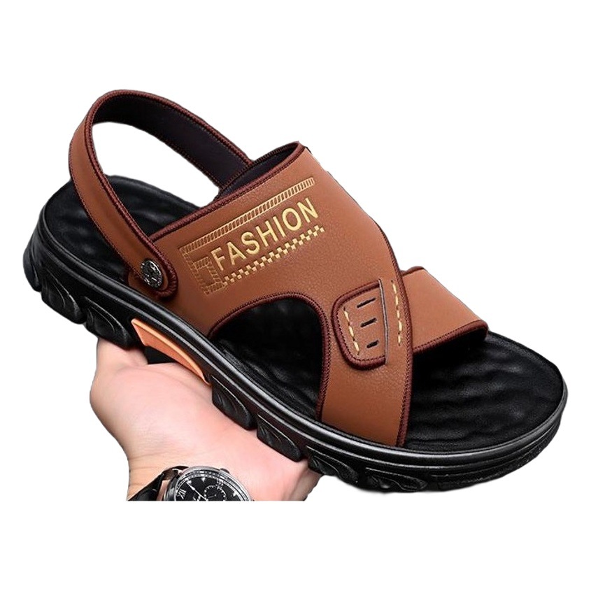 2023 Summer new men's slippers two-purpose sandals men's breathable polyurethane outsole beach shoes slippers 20231