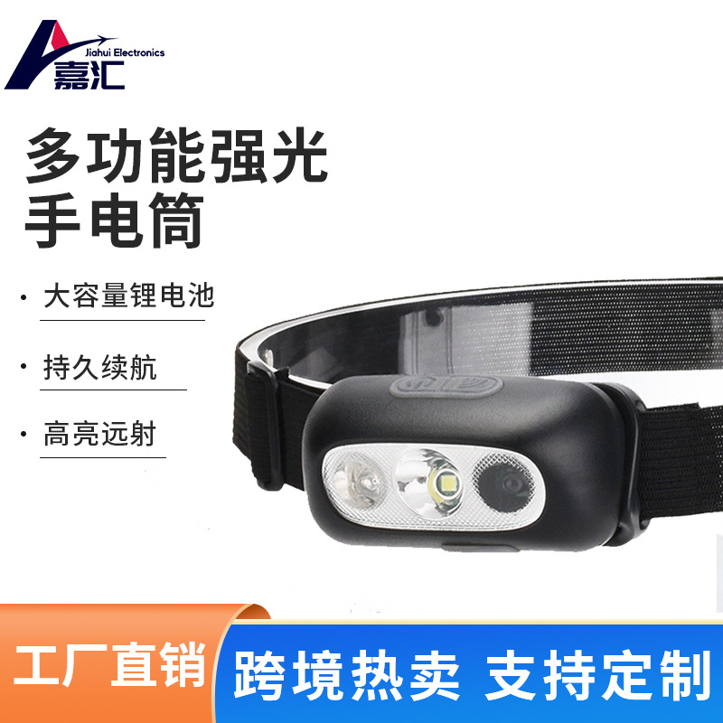 Outdoor Portable Rechargeable Head-Mounted Lamp Head Sensor Light Led Headlight Night Running Fishing Mini Headlight