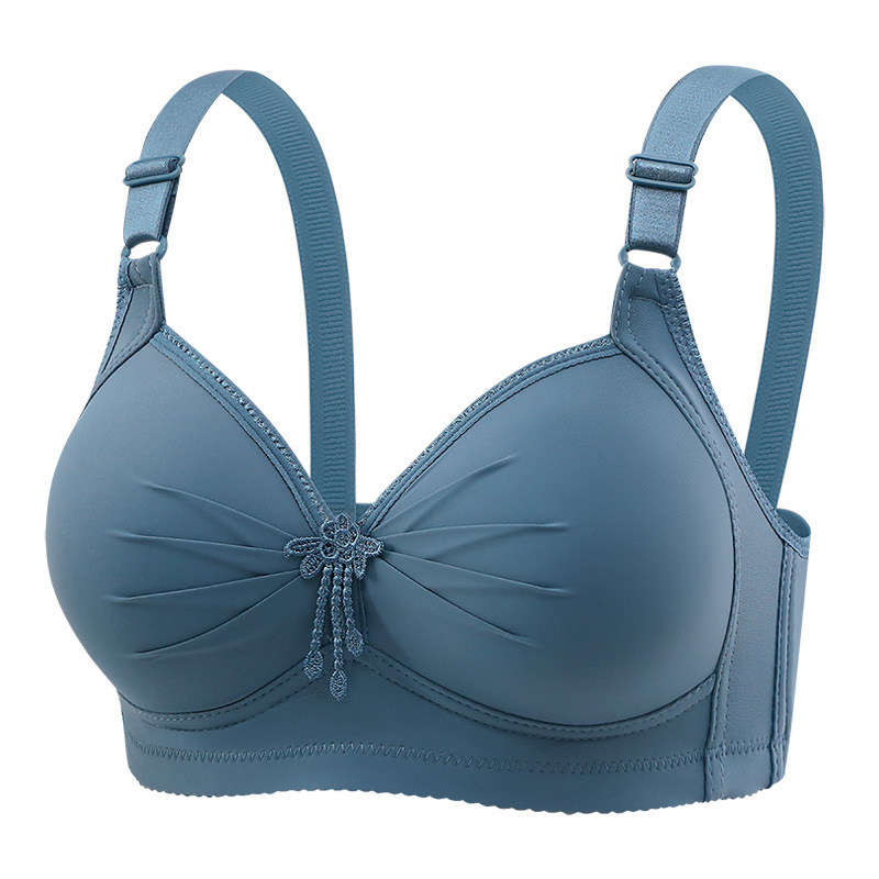 Picture of Middle-aged and elderly bra non-magnetic adjustable non-steel ring underwear thin cup full cup large women's underwear large breast accessory breast