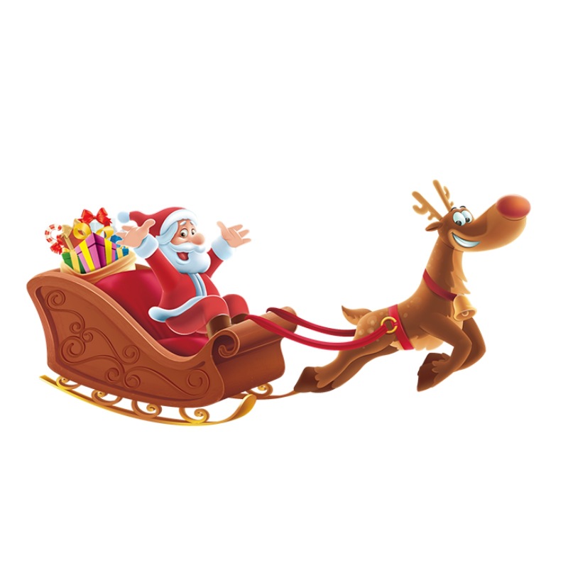 Picture of Christmas Wall Stickers Glass Door Stickers Decoration Decorations Santa Sleigh Stickers Window Stickers