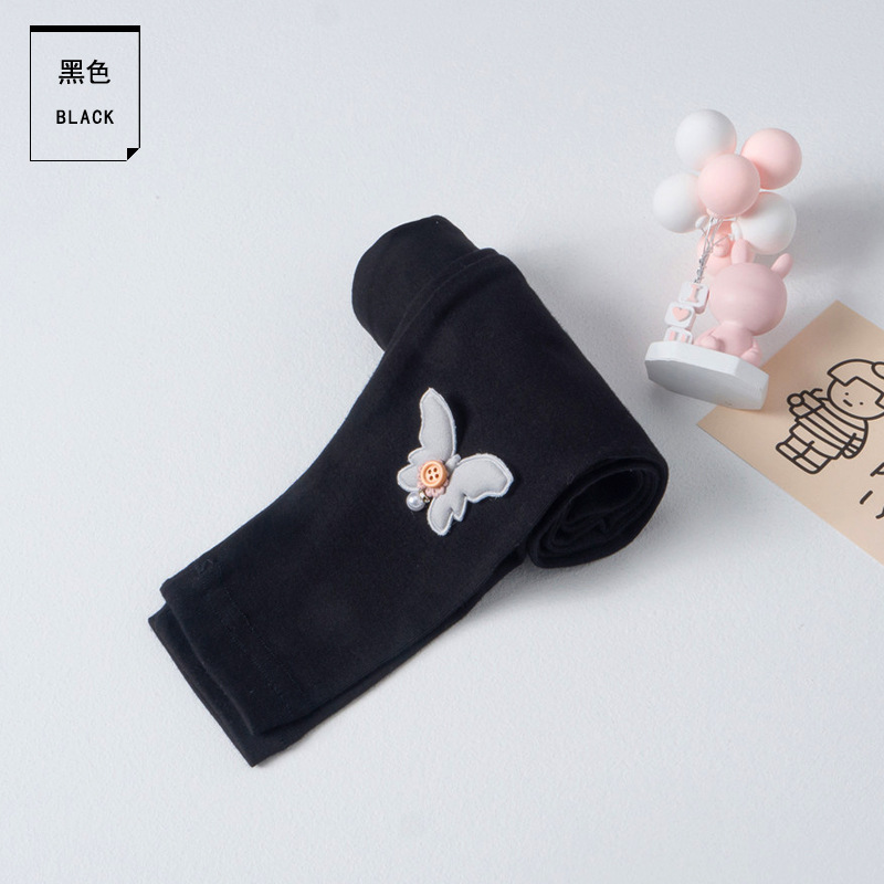 Picture of Wool Stand Girls' Leggings Spring Cartoon Children's Outer Wear Knitted Pants Girls Outer Wear Stretch Pants Solid Color