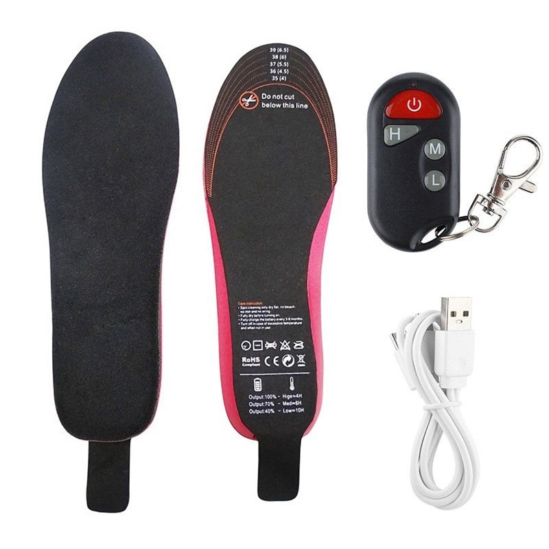 Picture of USB electric heating insole rechargeable heating insole size can be cut washable electric foot warmer insole for men and women