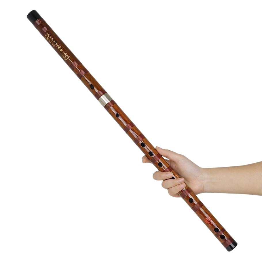 Bitter Bamboo Two-section Flute Reddish Brown Bitter Bamboo Flute 5 Tones Cross Flute Send Flute Film Box for Beginner to Play Grade Test Flute
