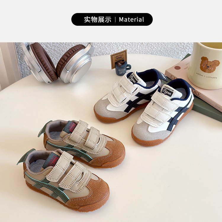 Children's Shoes Boys sneaker Children's Leather Forrest Gump Shoes Non-slip 1-3-5 Years Old Baby Casual Soft-soled Shoes