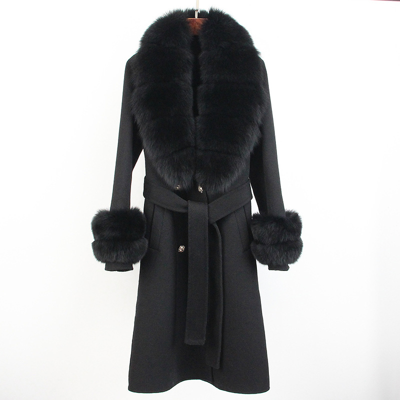 Picture of Cashmere Wool Coat Coat Autumn and Winter Coat Women's High-end Double-sided Wool Coat Women's Fox Wool Collar