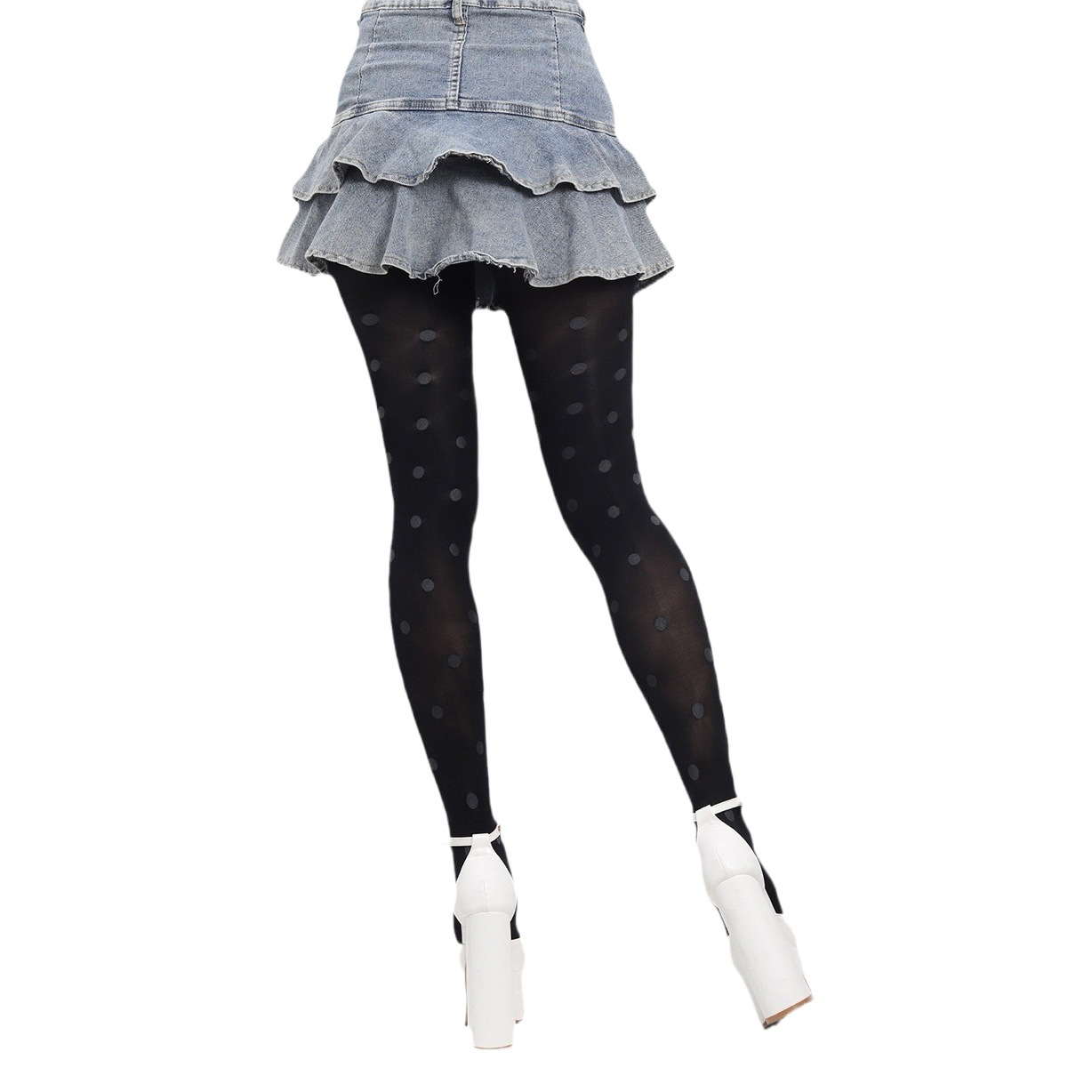 Fashion bottoming stockings dot printing any thin women's black silk polka dot stockings light leg artifact factory wholesale