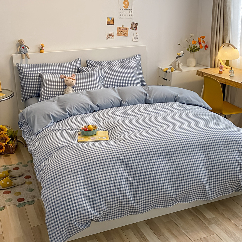 Picture of Small Fresh Summer Four-piece Bed Sheet Quilt Cover Single Student Dormitory Three-piece Cartoon Bedding