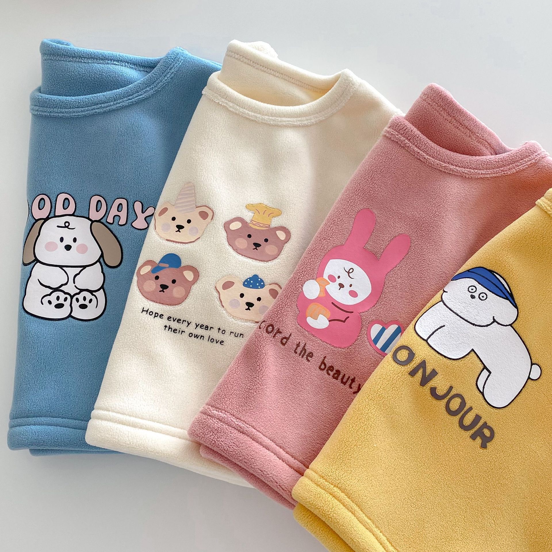 Picture of Children's Vest 0-5 Years Old Winter Korean Style Children's Wear Girls Cute Cartoon Top Boys' Thickened Vest Western Style