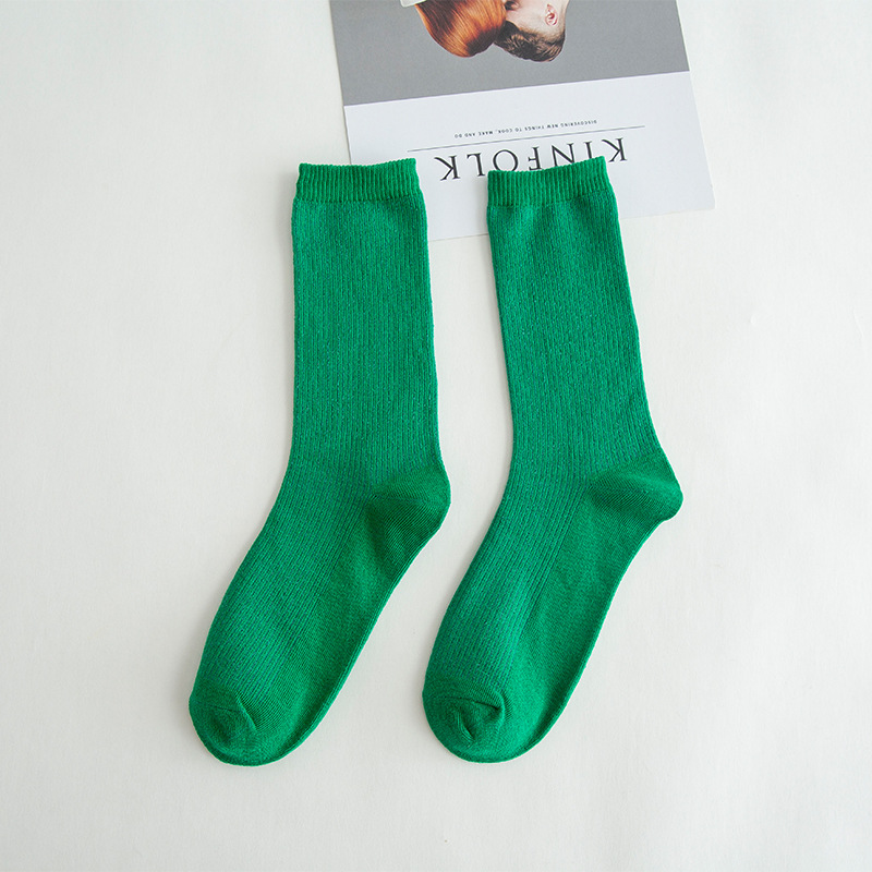 Picture of Spring and summer women's socks solid color dopamine color tube socks Zhuji pile socks ladies candy color socks cotton socks