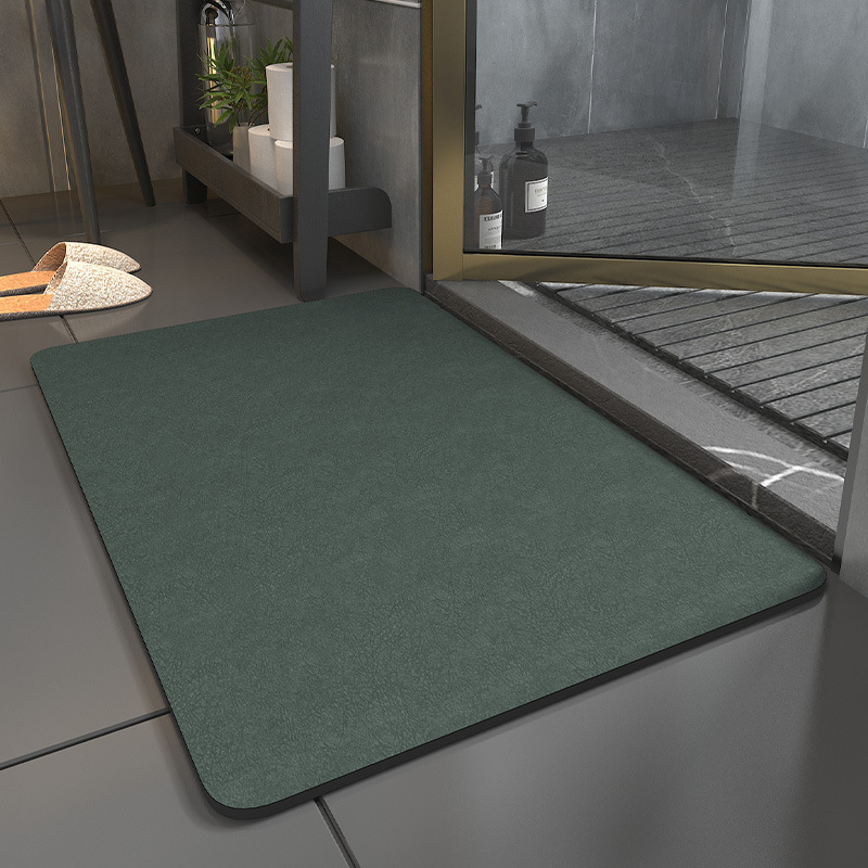 Picture of Diatomite Cushion Bathroom Mat Toilet Quick-drying Household Water-absorbing Mat Toilet Non-slip Foot Mat Carpet Door Mat
