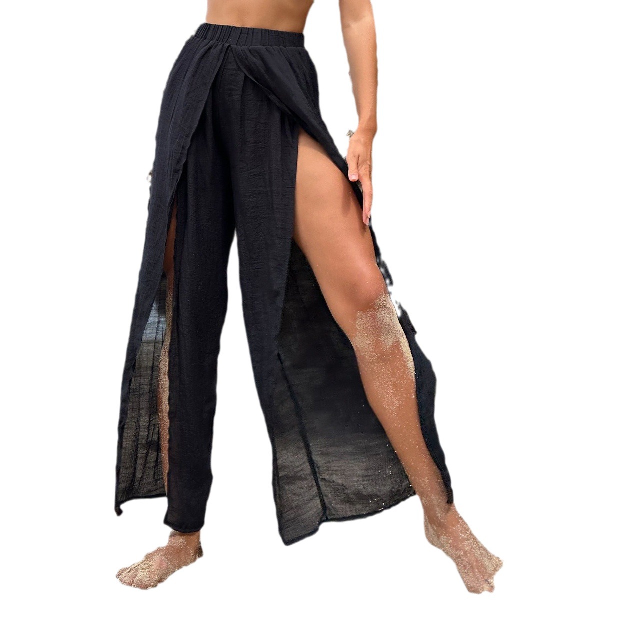 European and American Cross-border New Beach Skirt Chiffon Casual Sunscreen Sexy Skirt All-match Korean-style Holiday Beach Pants