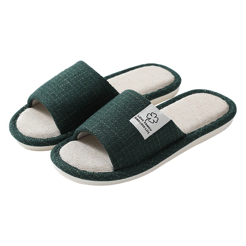 Linen slippers for women wholesale Spring and Autumn new home indoor mute Japanese thick bottom cotton and linen slippers for men and women Four Seasons