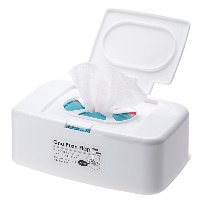 Japan Imported Button Wipes Storage Box with Lid Disposable Gloves Storage Box Makeup Remover Wet Tissue Box