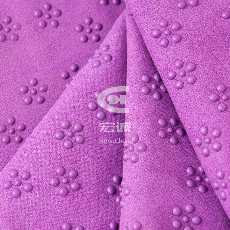 Non-slip cloth wholesale manufacturers sofa non-slip cloth silicone drip plastic cloth purple printing yoga mat silicone non-slip fabric