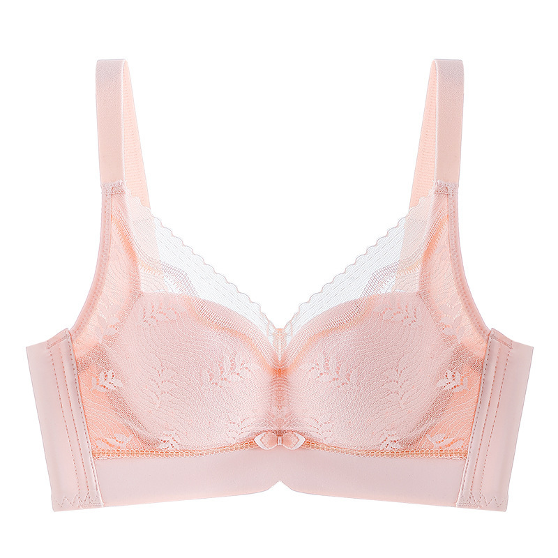 Picture of Summer Women's Thin Bra with Side Breast Gathering, Anti-Sagging, Lifting, Breathable, Air-Conditioned Hole Cup, Adjustable Bra