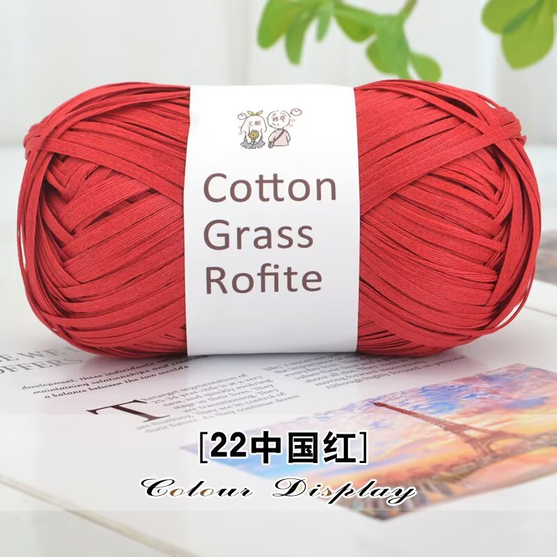 Picture of New Cotton Straw Raffia Paper Straw Hook Hat DIY Special Thread Summer Hat Handmade Straw Bag