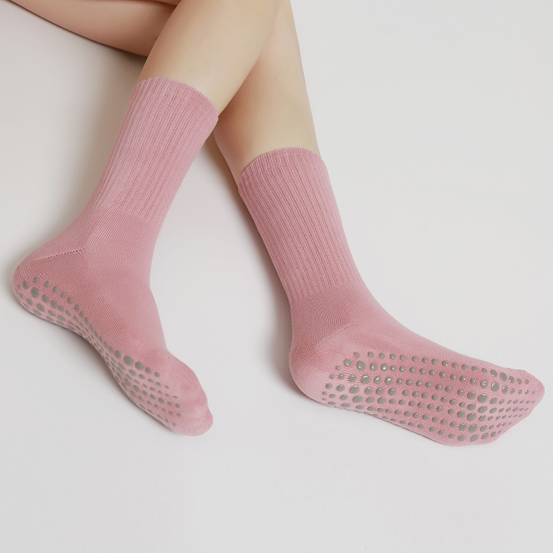 Factory Spot Round-Toe Calf Socks for Women Mid-Calf Non-Slip Yoga Socks Autumn and Winter Warm Pilates Floor Socks