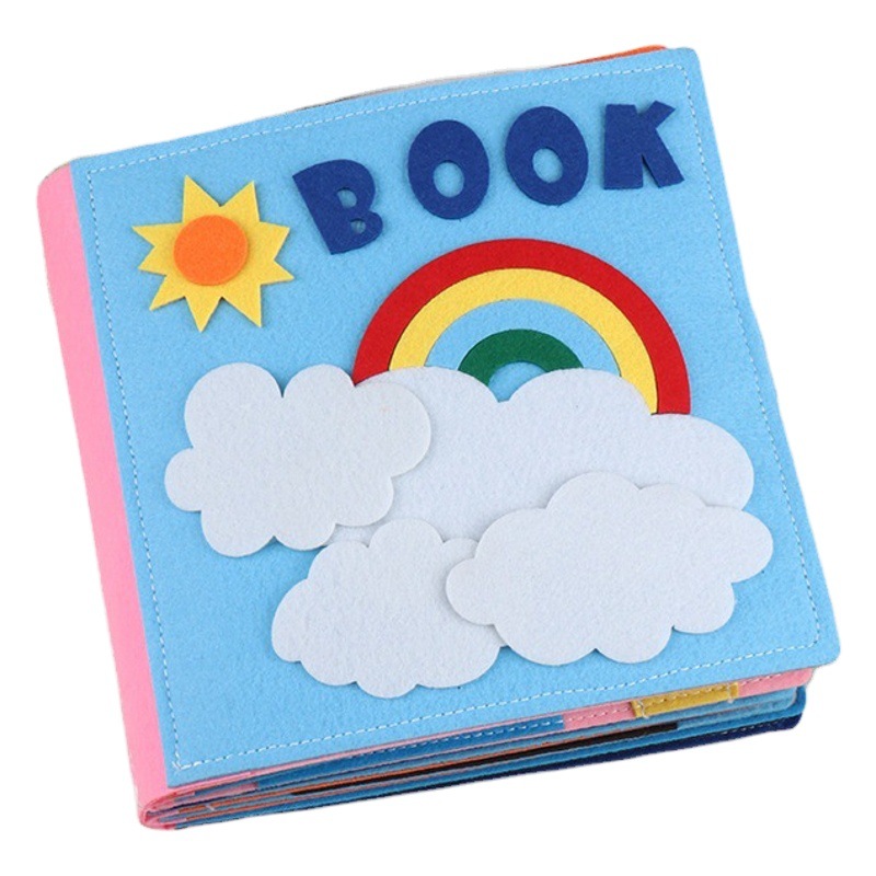 Children's Products Early Education Enlightenment Educational Kindergarten Movement Training Toy Book 3D Felt Book Felt Pop-Up Book