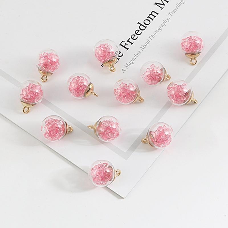 Picture of Cross-border Hot Sale Color Transparent Star Sequins Crystal Glass Ball Pendant DIY Handmade Ear Jewelry Accessories
