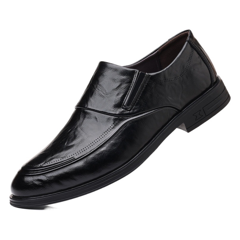Autumn 2023 New Men's Business Dress Shoes Men's Genuine Leather Breathable Pointed Leather Shoes Leg Shoes Men's 1358