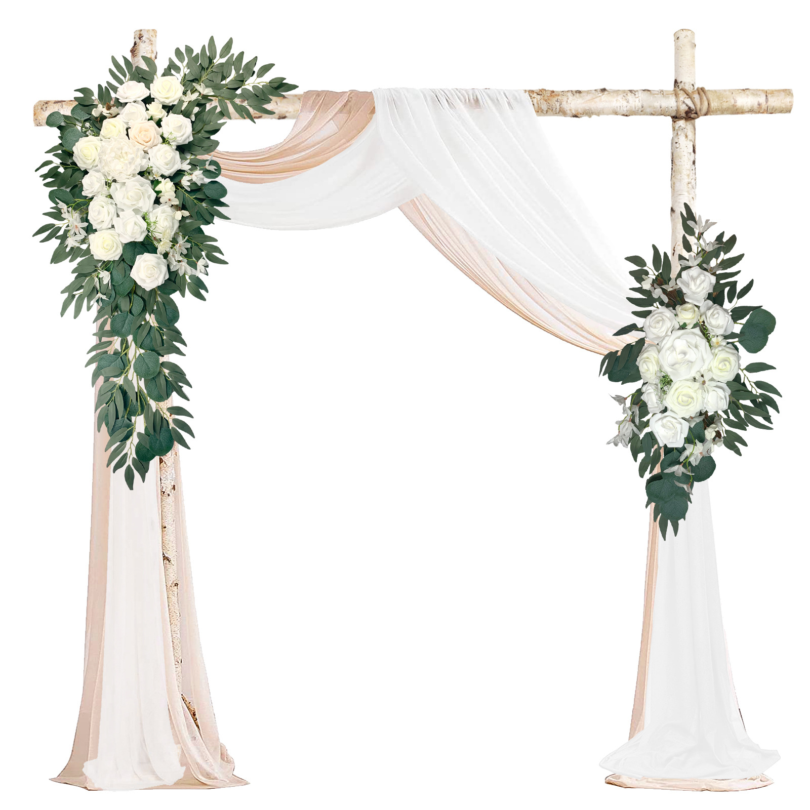 White lintel flower photography props background decoration arch flower wedding decoration flower art flower Amazon cross-border