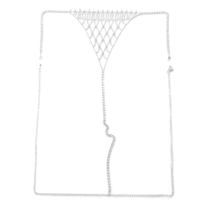 European and American Style Fashion Gem Underwear Accessories Nightclub Beach Rhinestone Chain G-string Sexy Body Chain