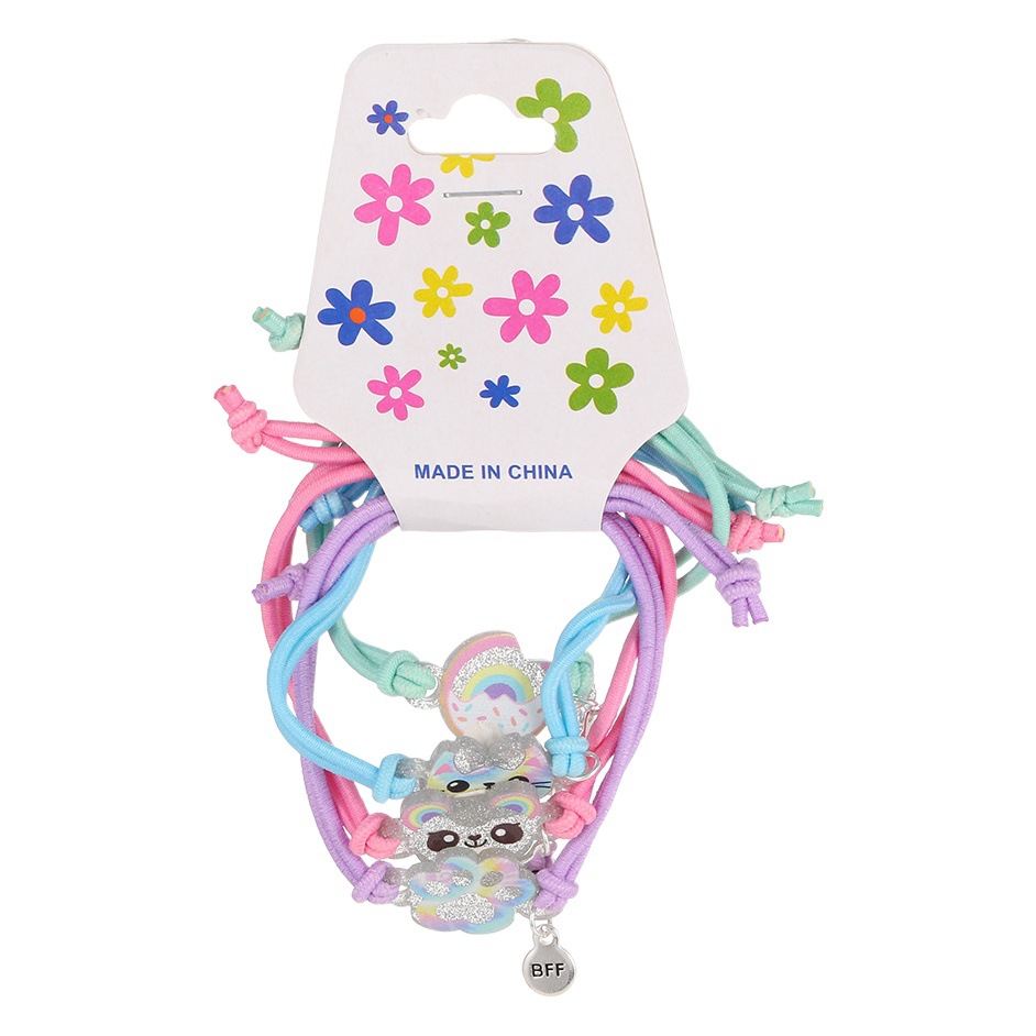 Cross-border Hot Selling Jewelry Good Friend Children's Bracelet Women's Niche High-end Sense Hair Ring Hair Rope Girls' Jewelry suit