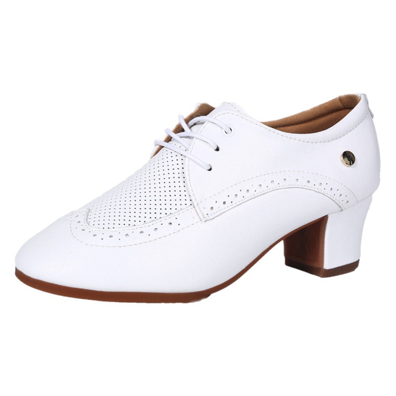 Genuine Leather Dance Shoes Women's Soft Sole Adult Square Dance Shoes Dancing Shoes Leather Women's Modern Dance Latin Dance Shoes