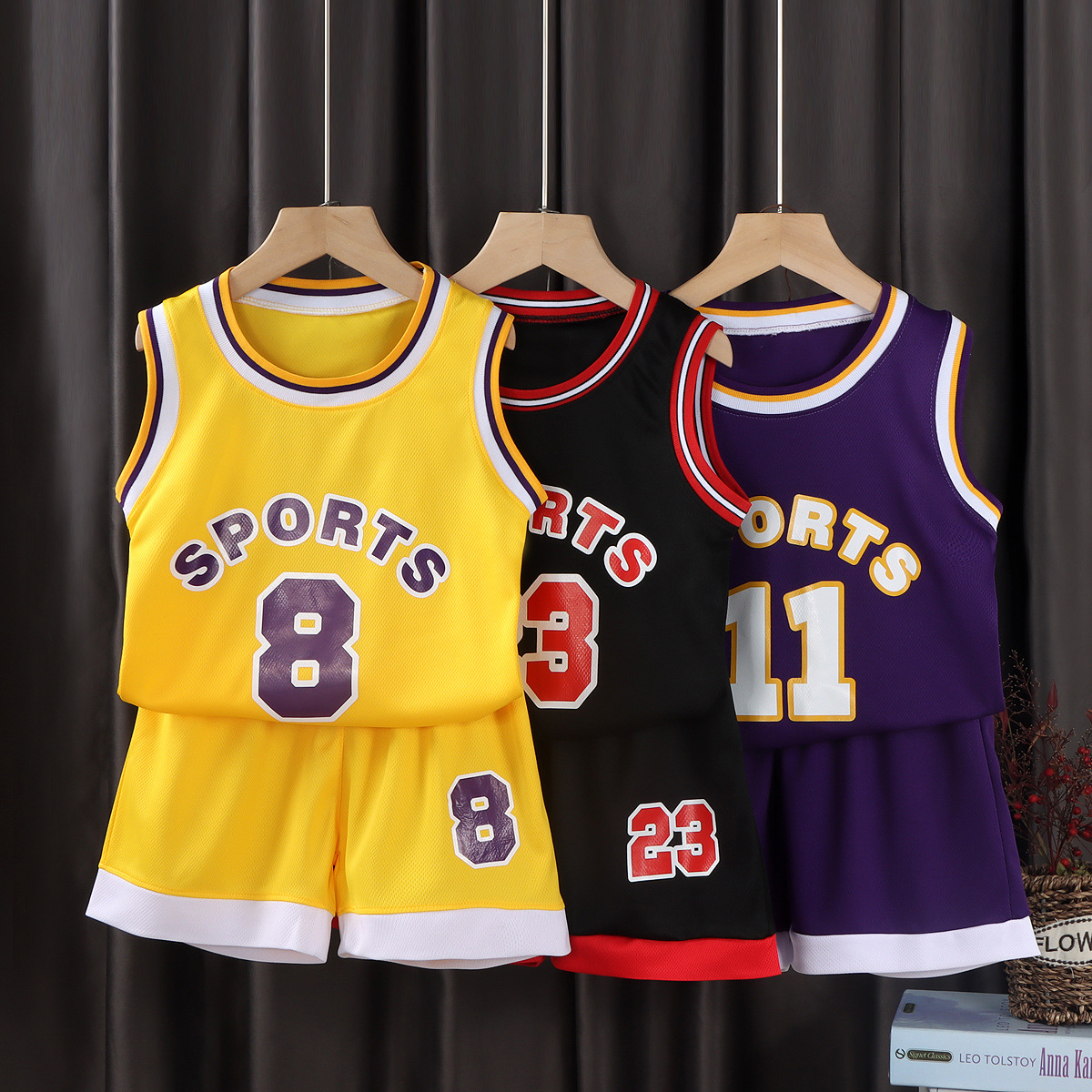 Picture of Category a New Basketball Uniform Set, Big Children's Sports Suit, Basketball Vest Suit, Sports One-Piece Generation
