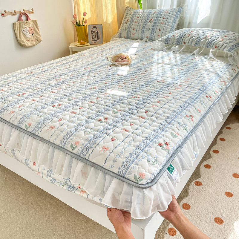 Picture of Class A Thickened Bed Cover Padded One-piece Bed Cover Nantong Hotel Simmons Mattress Protective Cover All-inclusive Non-slip Bed Sheet