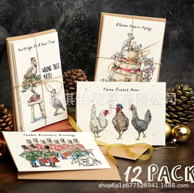 Picture of 2022 cross-border new two Days Of Christmas Card Set(12PCs)