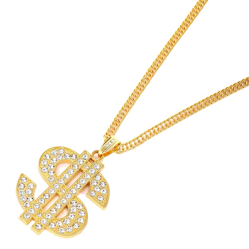 US Dollar Necklace suit Combination Personalized Jewelry suit Nightclub Style Punk Gold Matching Style Fashion Prince Combination