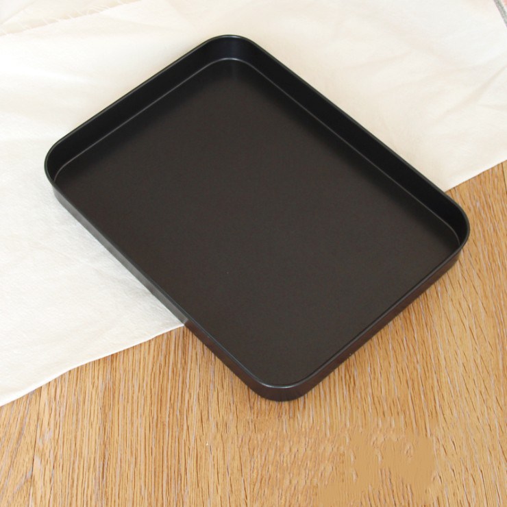 Picture of Cross-border Amazon specializes in 10-inch gold rectangular baking tray carbon steel non-stick cake mold rice rolls baking tray