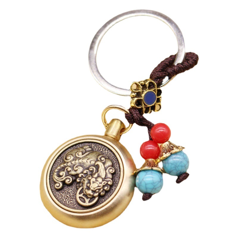 Keychain Transfer Money Pixiu True Copper Shilairun Handmade Travel Stall Brass Live Broadcast Popular