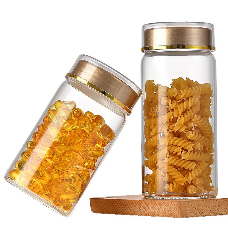 Picture of 65 Screw Tea Glass Jar Storage Jar Candy Bottled Cordyceps Health Care Bottle Aquilariae Aquilariae Incense Packaging Bottle