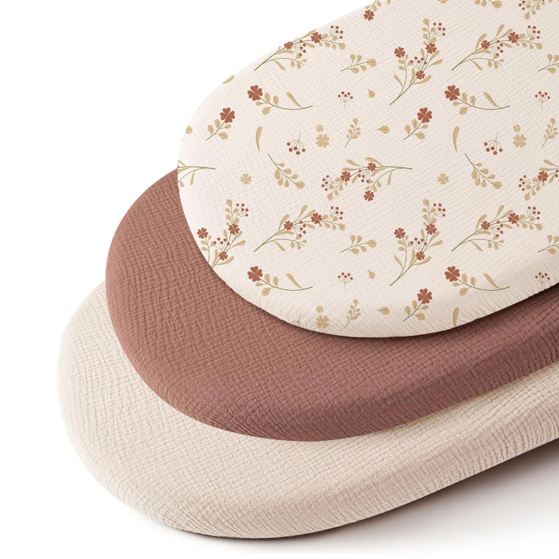 Picture of Cross-border Baby Cradle Bed Cover 2-piece Printed Breathable Skin-friendly Cotton Yarn Cradle Mattress Removable Change Cover