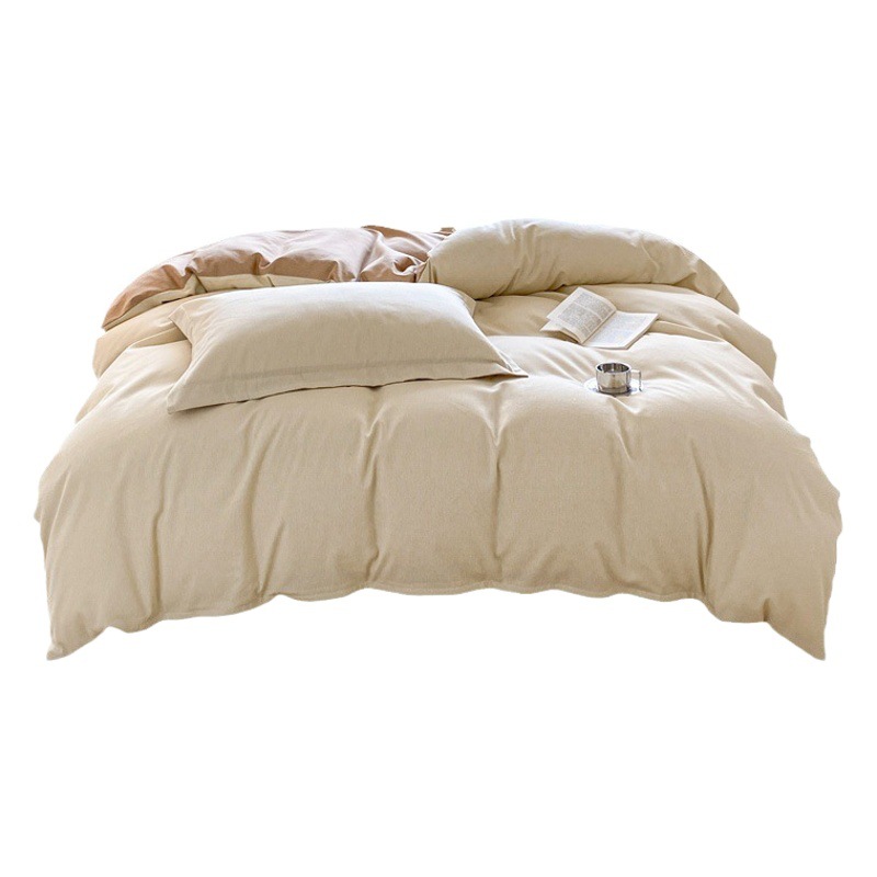 Light luxury cotton sanding four-piece set thickened high quality 100 cotton autumn and winter wholesale bed linen bedding