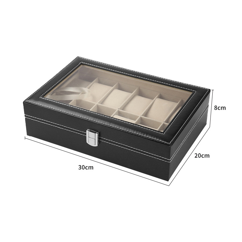 Picture of Wholesale High-Transparency Leather Packaging Bracelet Storage Box Multi-Functional Gift Box Dust-Proof Household Watch Box Jewelry