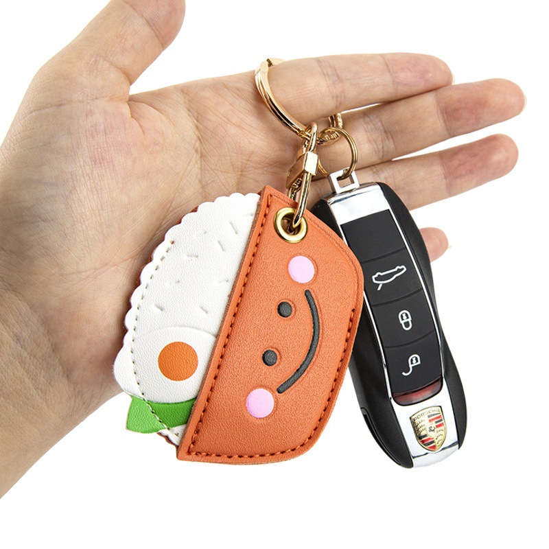 Eight dry rice people key chain wholesale Girls cute key chain cartoon access card set creative small gifts