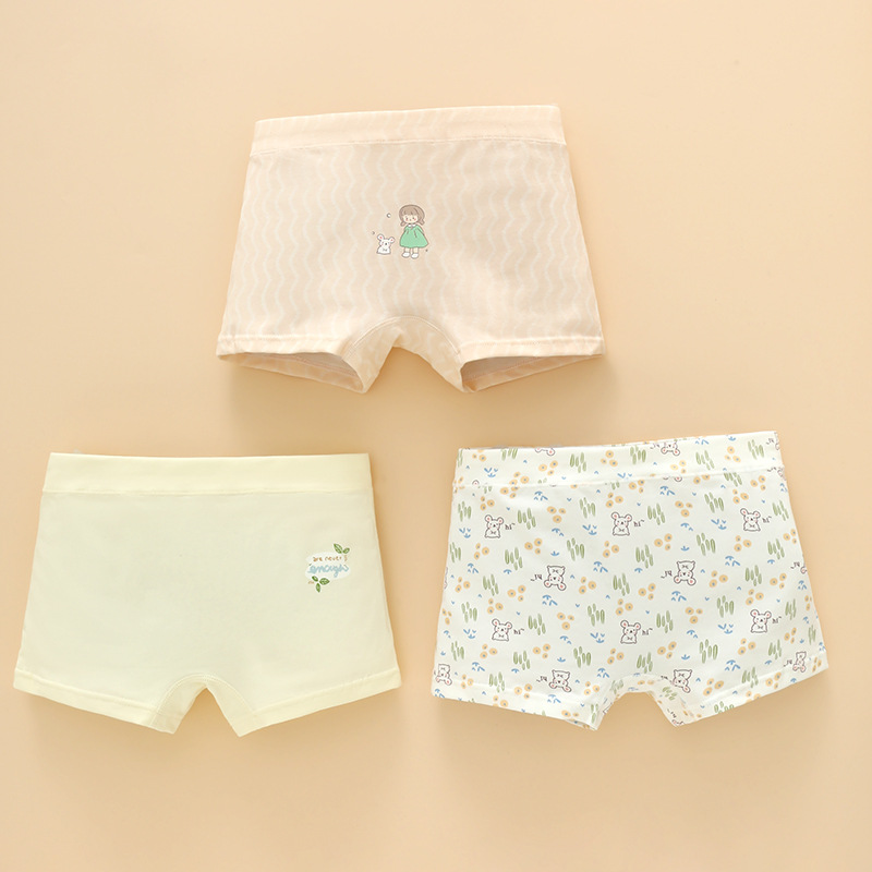 Picture of Girls' boxer briefs pure cotton class a children girls' baby girls' boxer shorts medium and large children's shorts wholesale
